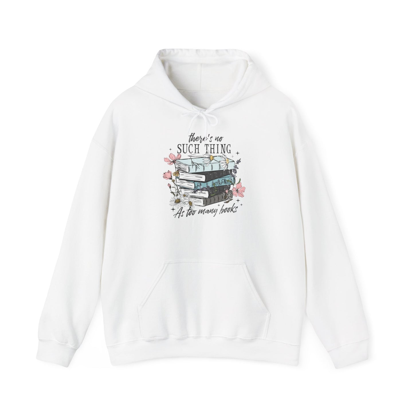 Cozy Book Lover's Hoodie - Unisex Heavy Blend Sweatshirt with Floral Book Design