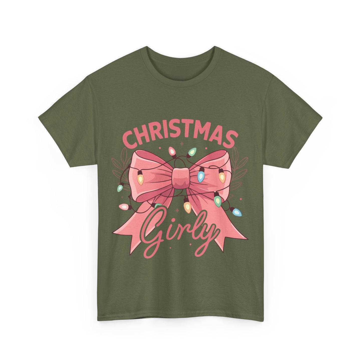 Cute Christmas Bow Unisex Heavy Cotton Tee