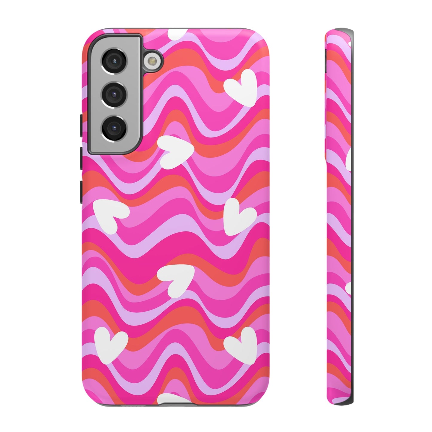 Colorful Heart Pattern Phone Case - Tough Cases