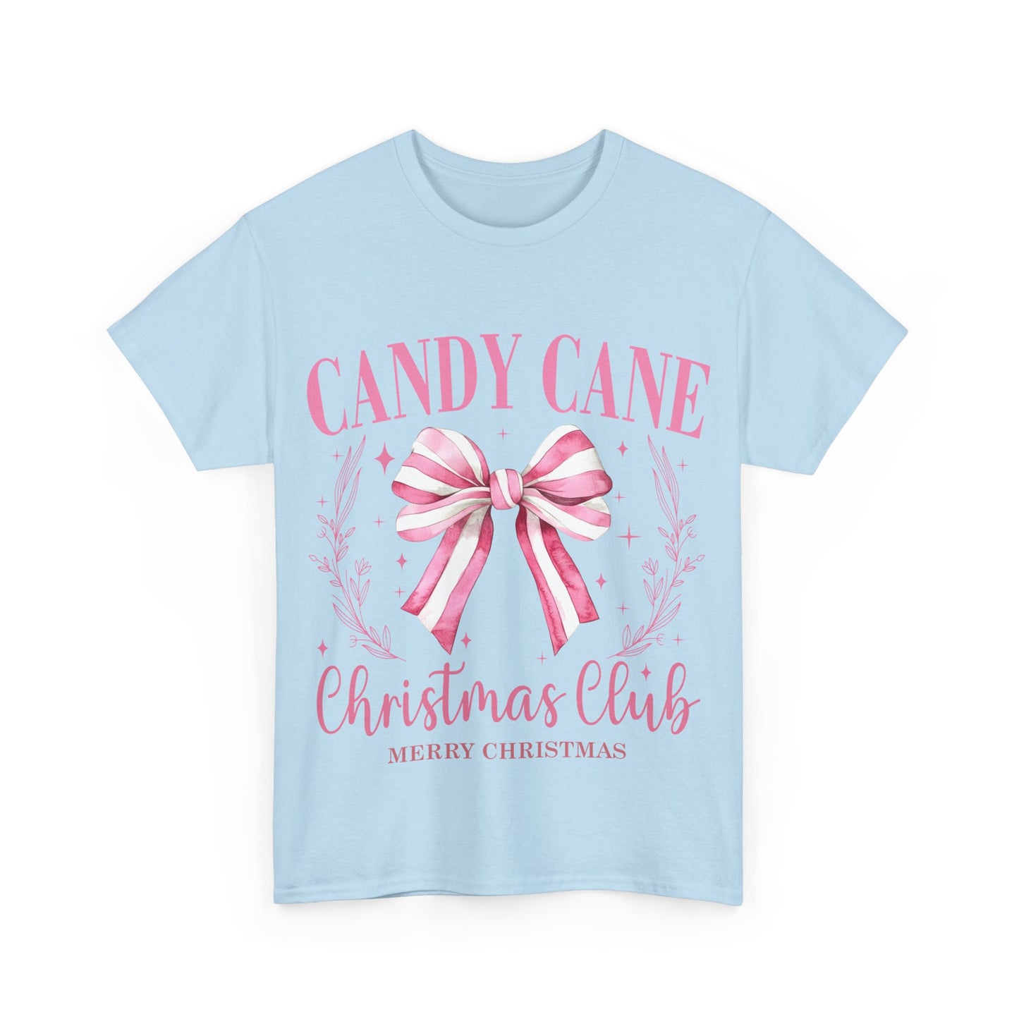 Unisex Heavy Cotton Tee - Candy Cane Christmas Club Shirt