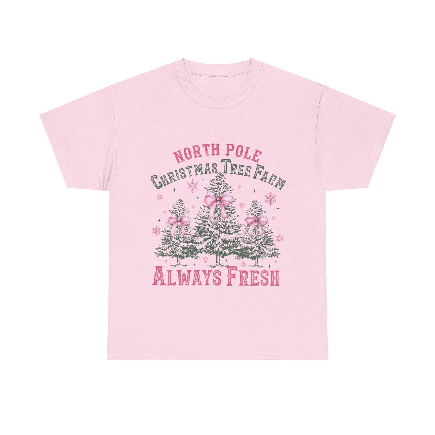 North Pole Christmas Tree Farm Unisex Heavy Cotton Tee – Always Fresh Holiday Shirt