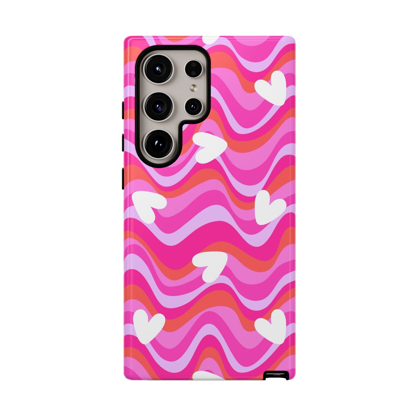 Colorful Heart Pattern Phone Case - Tough Cases