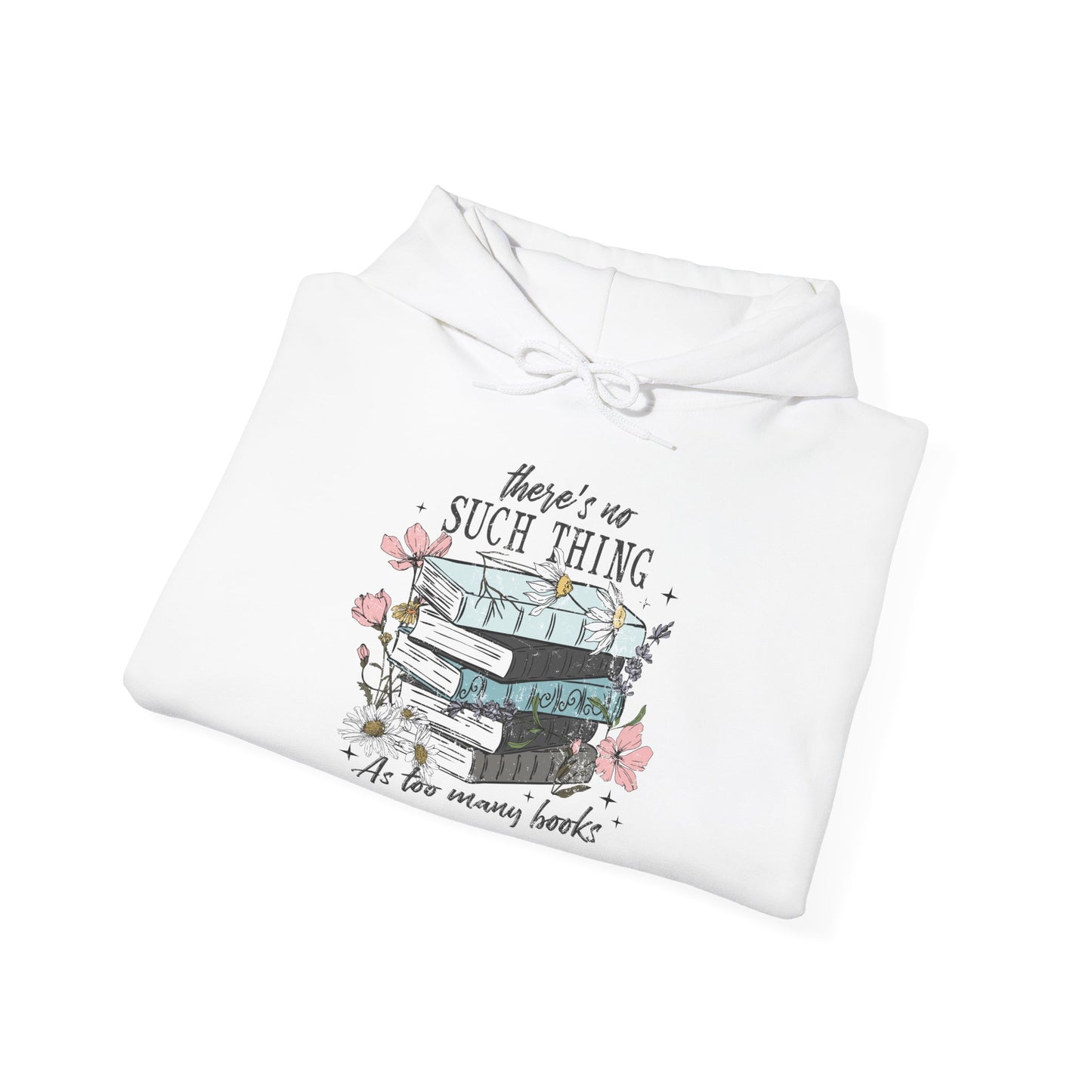 Cozy Book Lover's Hoodie - Unisex Heavy Blend Sweatshirt with Floral Book Design