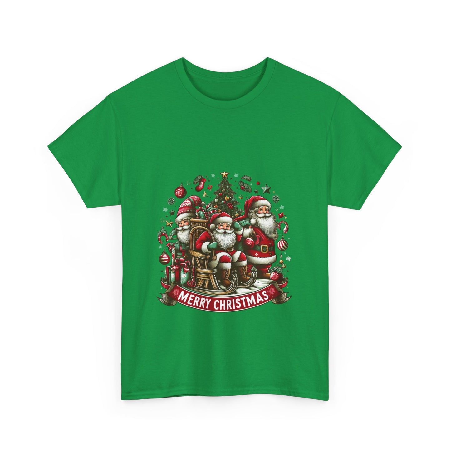 Merry Christmas Unisex Heavy Cotton Tee - Festive Holiday Shirt