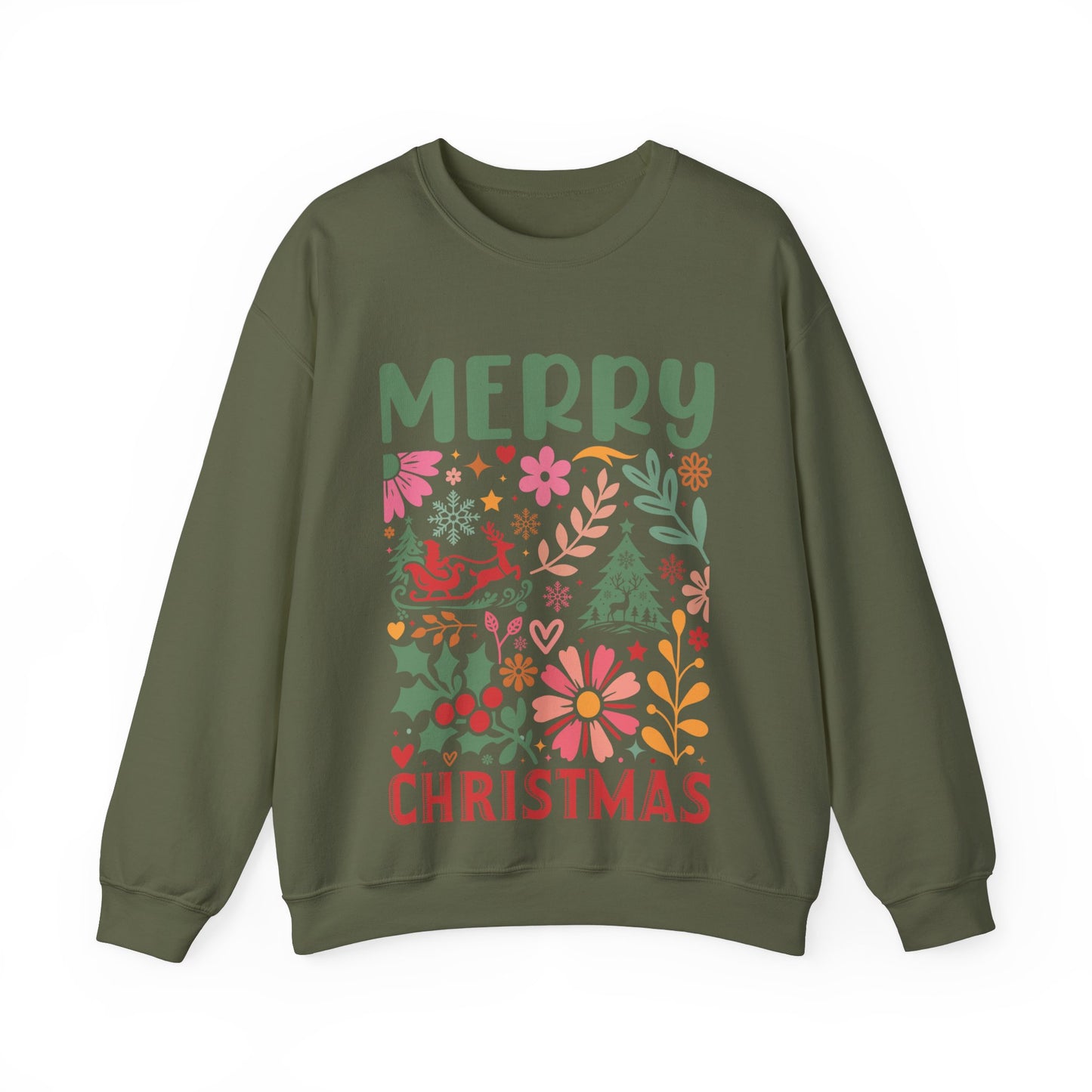 Merry Christmas Unisex Crewneck Sweatshirt - Festive Holiday Apparel