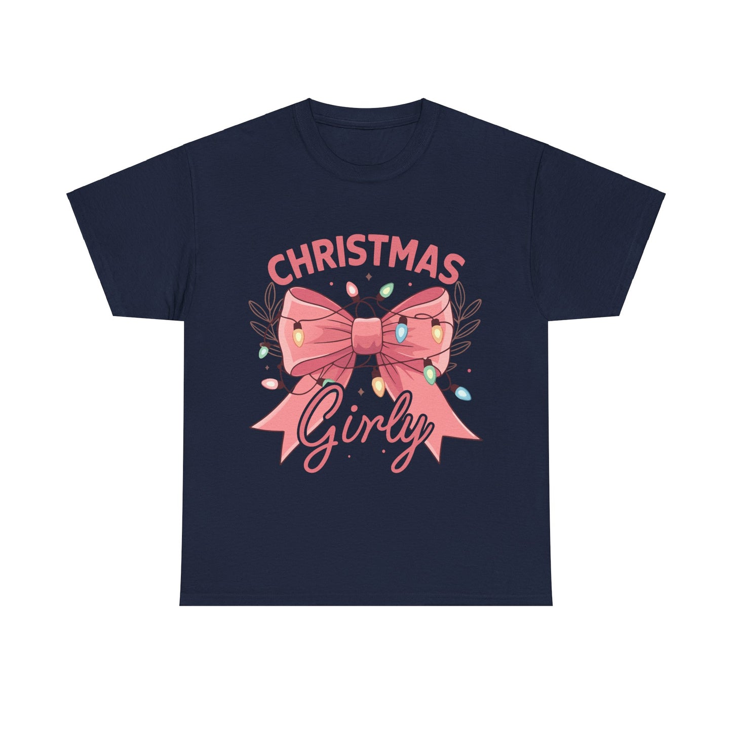 Cute Christmas Bow Unisex Heavy Cotton Tee