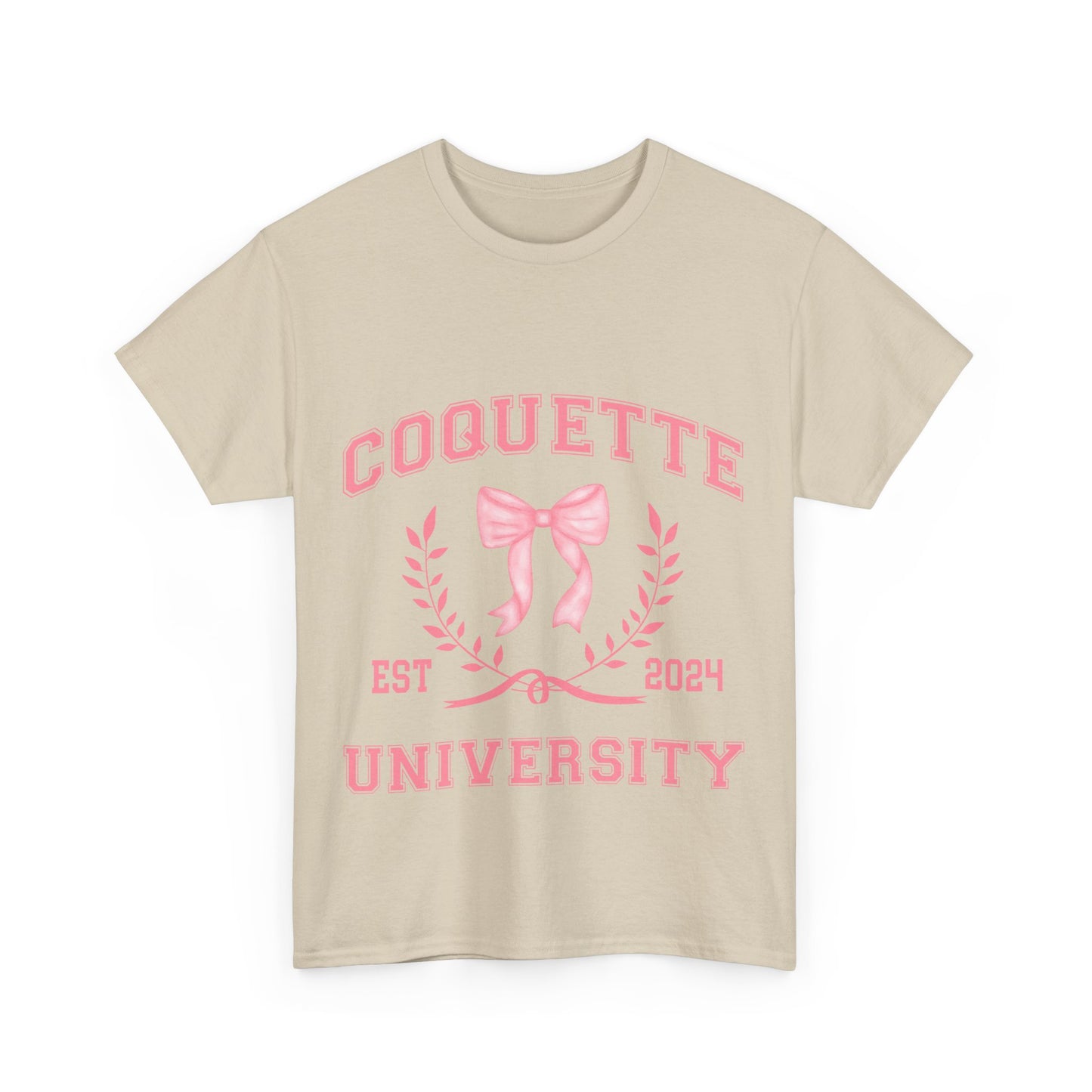 Coquette University Heavy Cotton Tee - Stylish College Shirt for Students