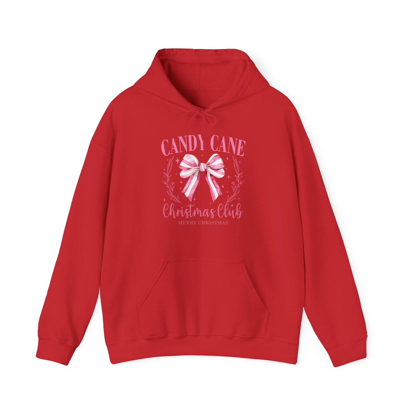 Candy Cane Christmas Club Hoodie | Unisex Heavy Blend Sweatshirt for Holiday Cheer