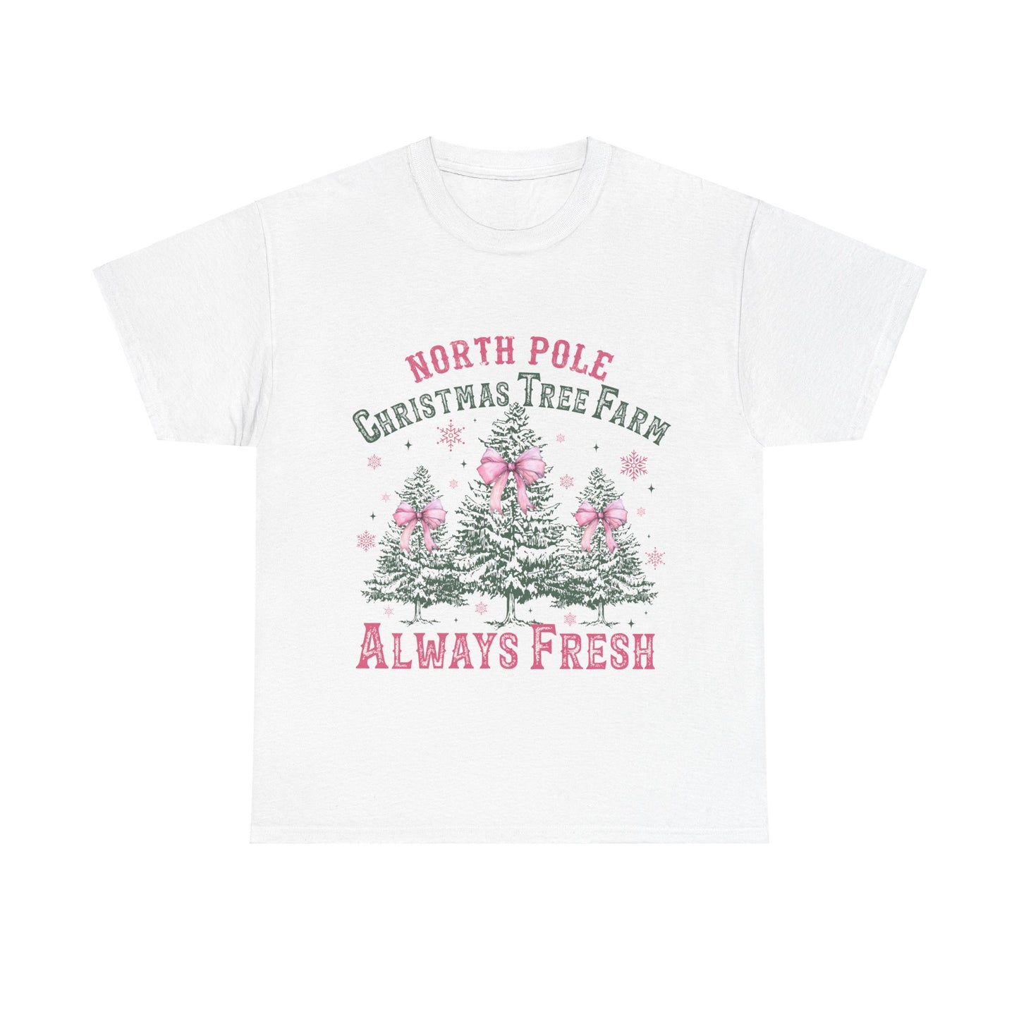 North Pole Christmas Tree Farm Unisex Heavy Cotton Tee – Always Fresh Holiday Shirt