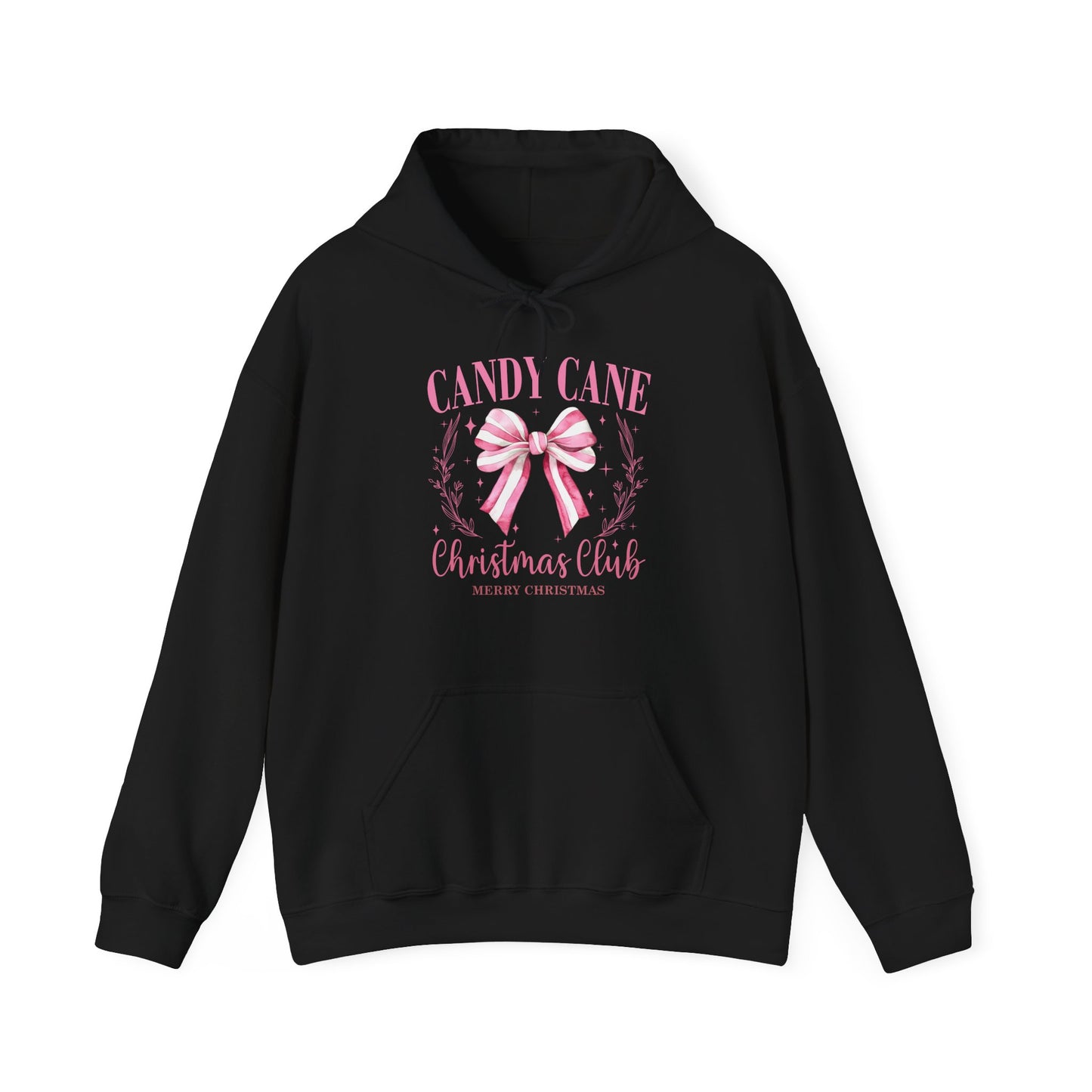 Candy Cane Christmas Club Hoodie | Unisex Heavy Blend Sweatshirt for Holiday Cheer