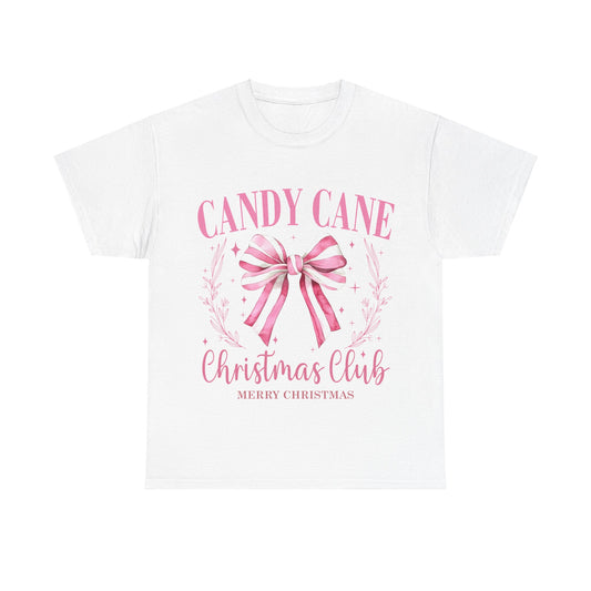 Unisex Heavy Cotton Tee - Candy Cane Christmas Club Shirt