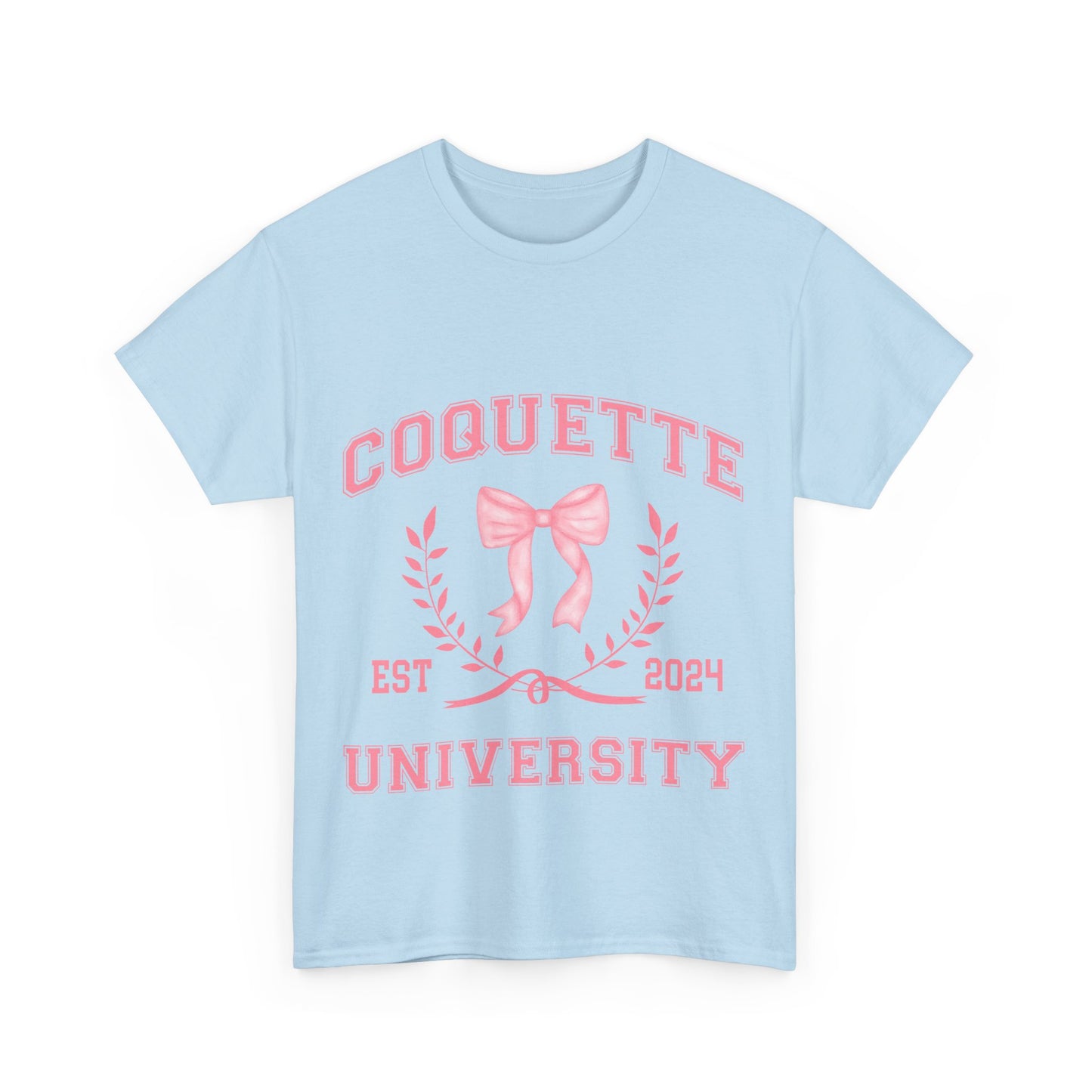 Coquette University Heavy Cotton Tee - Stylish College Shirt for Students