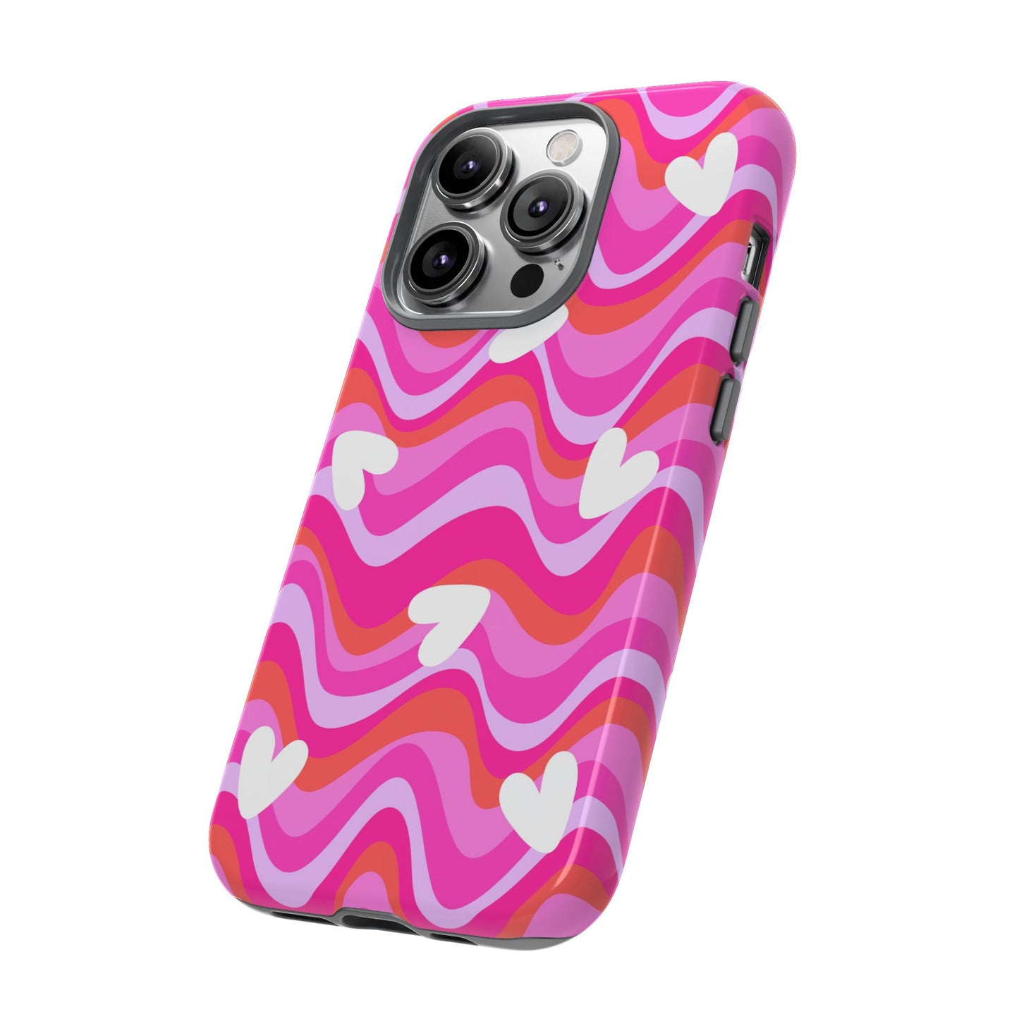 Colorful Heart Pattern Phone Case - Tough Cases