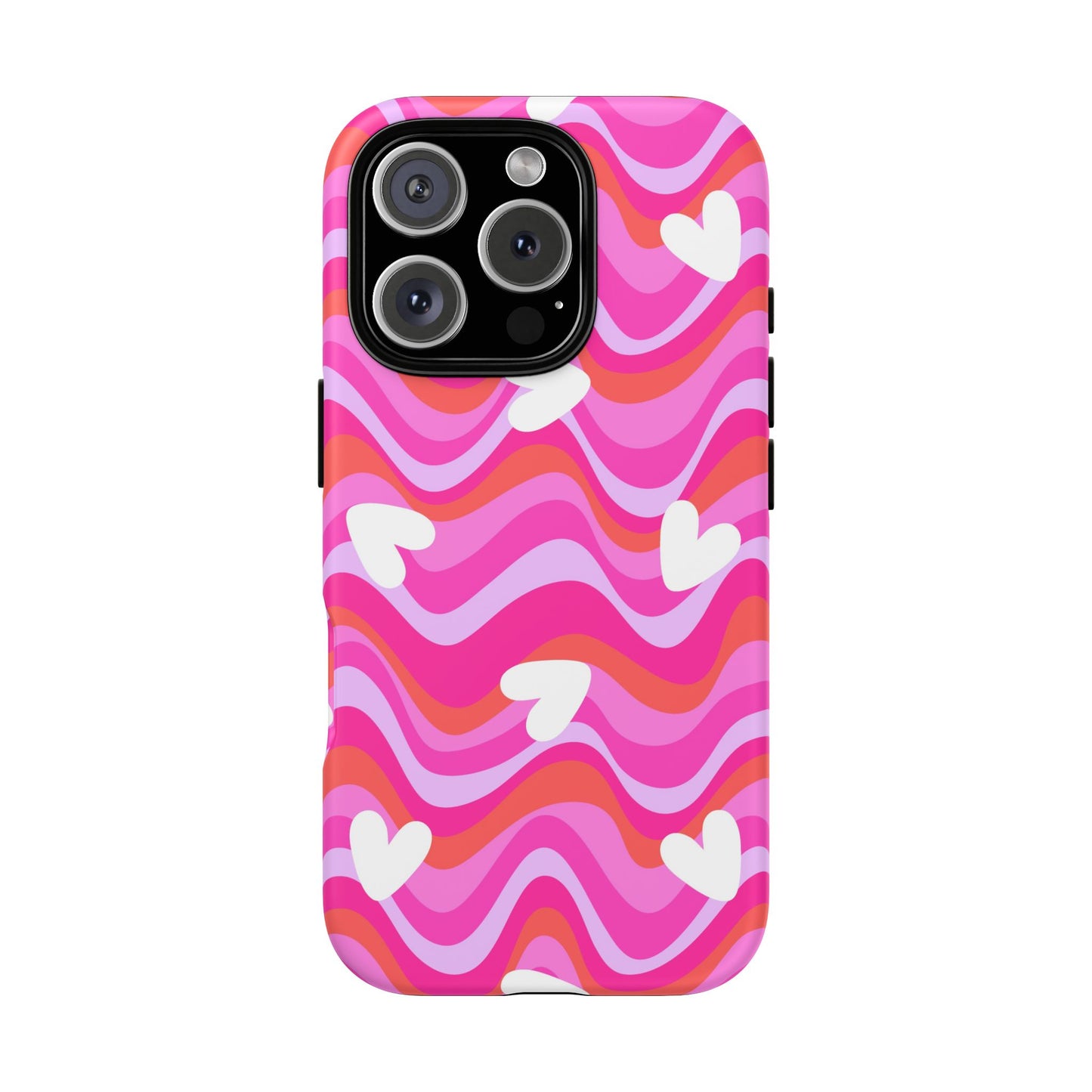 Colorful Heart Pattern Phone Case - Tough Cases