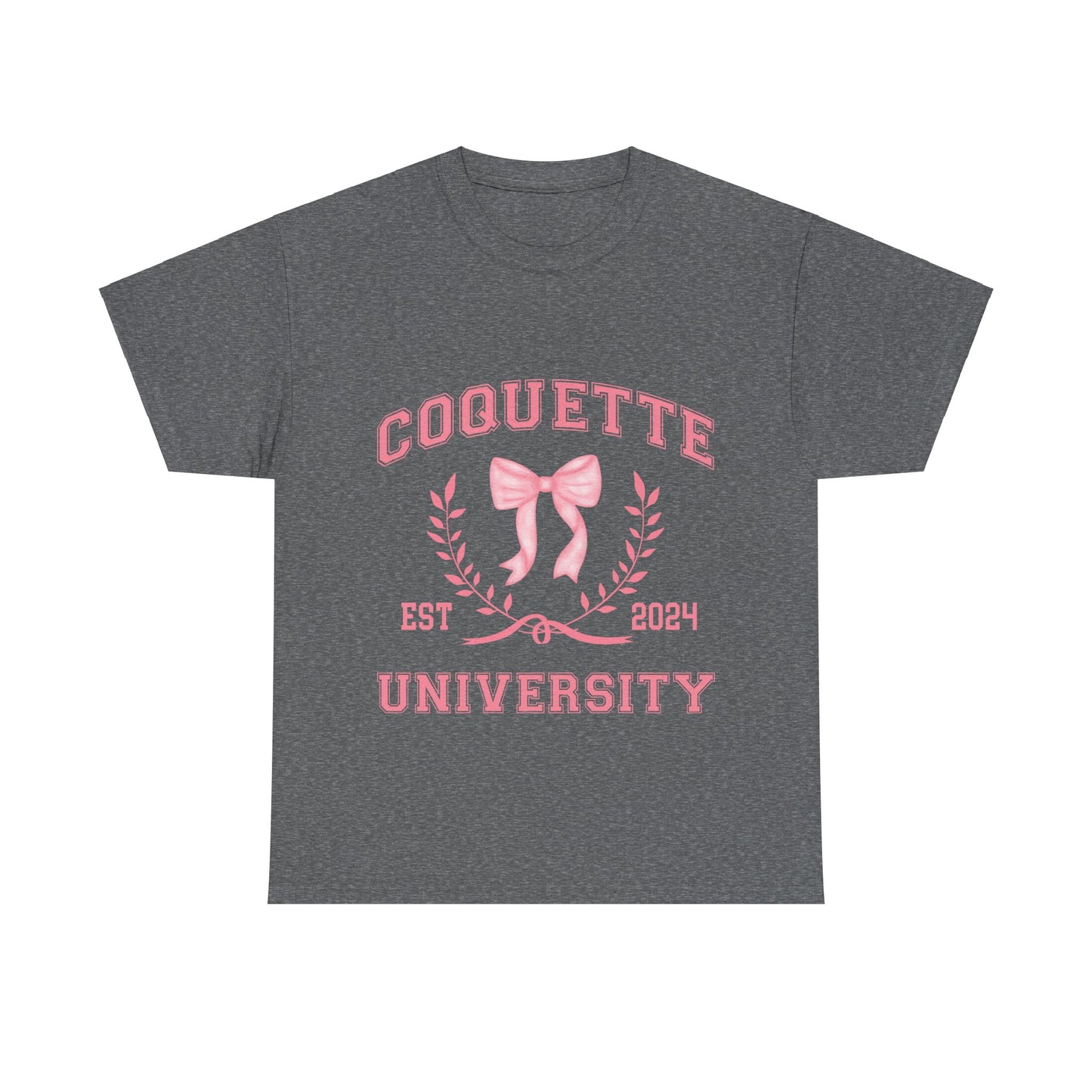 Coquette University Heavy Cotton Tee - Stylish College Shirt for Students