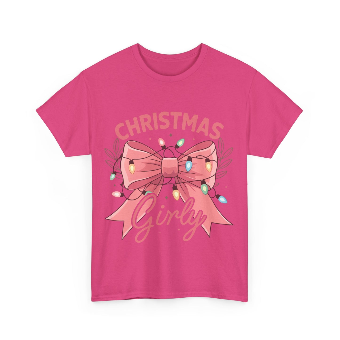 Cute Christmas Bow Unisex Heavy Cotton Tee