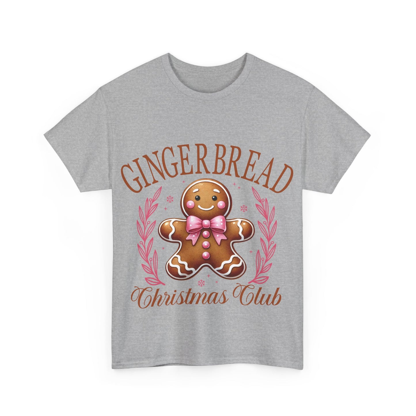 Gingerbread Club Unisex Heavy Cotton Tee – Perfect for Holiday Cheer!