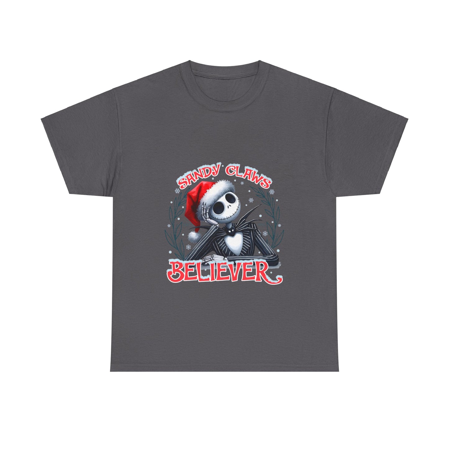 Unisex Heavy Cotton Tee - Sandy Claws Believer Holiday T-Shirt