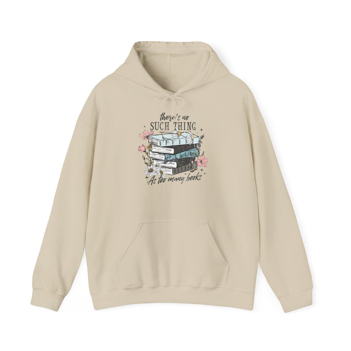 Cozy Book Lover's Hoodie - Unisex Heavy Blend Sweatshirt with Floral Book Design