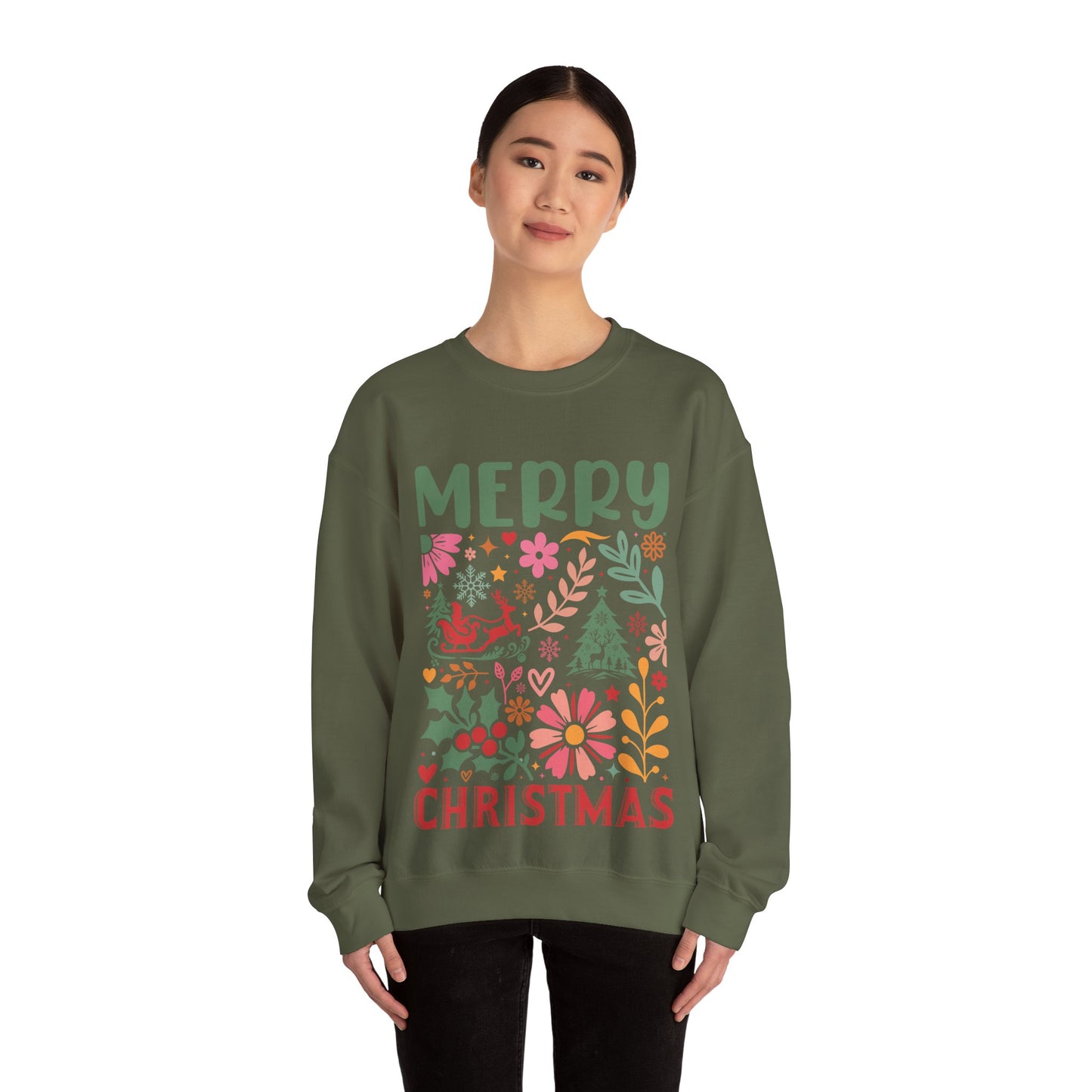 Merry Christmas Unisex Crewneck Sweatshirt - Festive Holiday Apparel