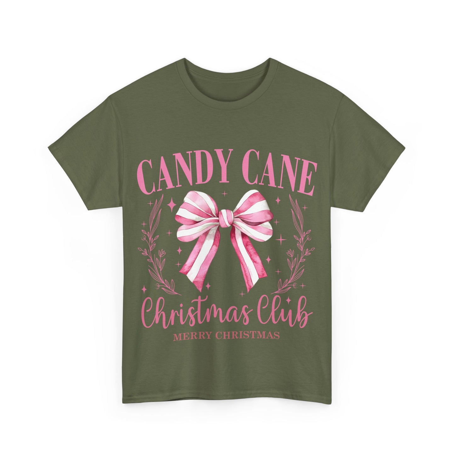 Unisex Heavy Cotton Tee - Candy Cane Christmas Club Shirt