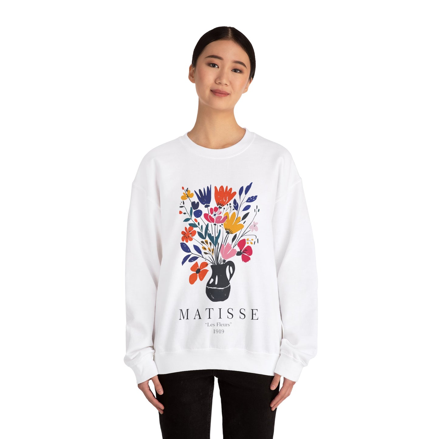 Artistic Floral Sweatshirt – Unisex Heavy Blend™ Crewneck