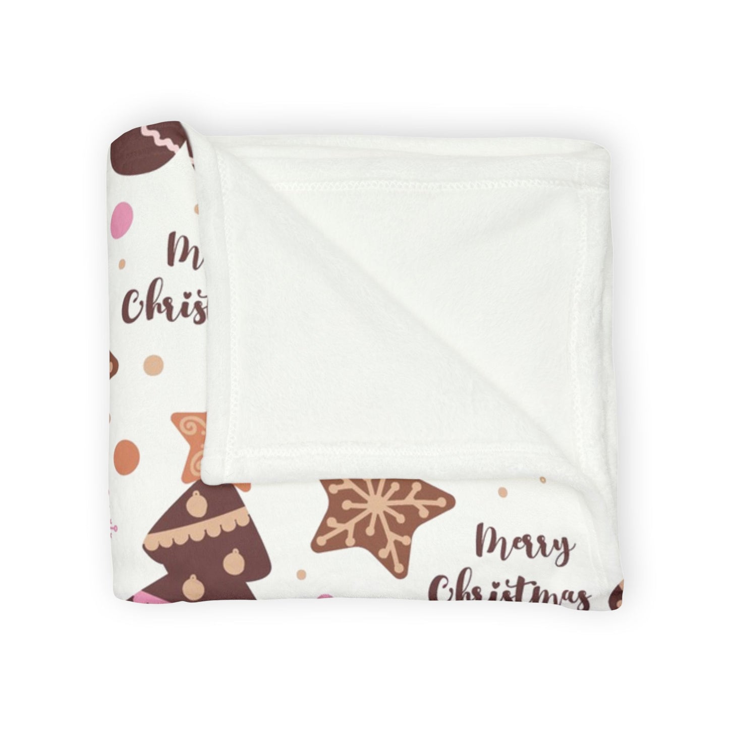 Cozy Christmas Blanket - Festive Trees & Gingerbread Design