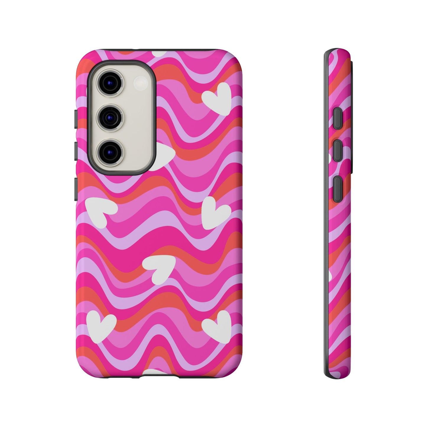 Colorful Heart Pattern Phone Case - Tough Cases