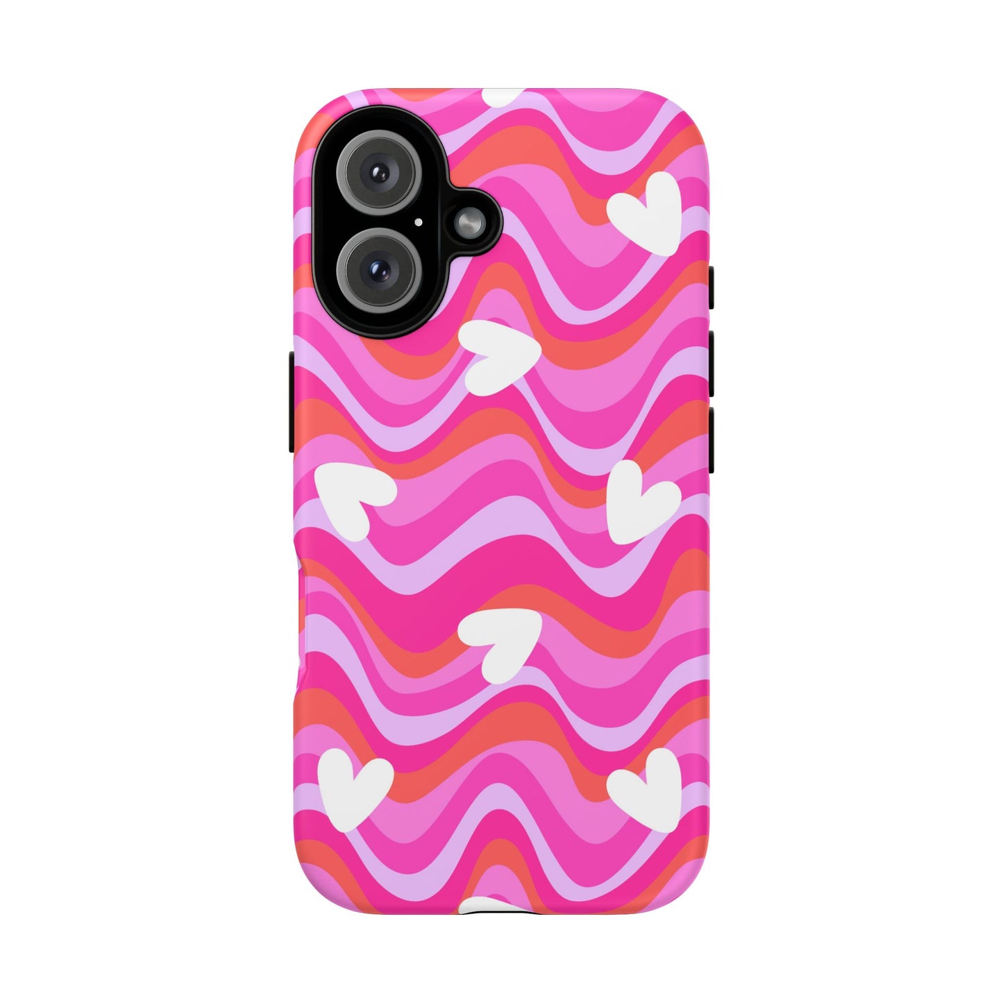 Colorful Heart Pattern Phone Case - Tough Cases