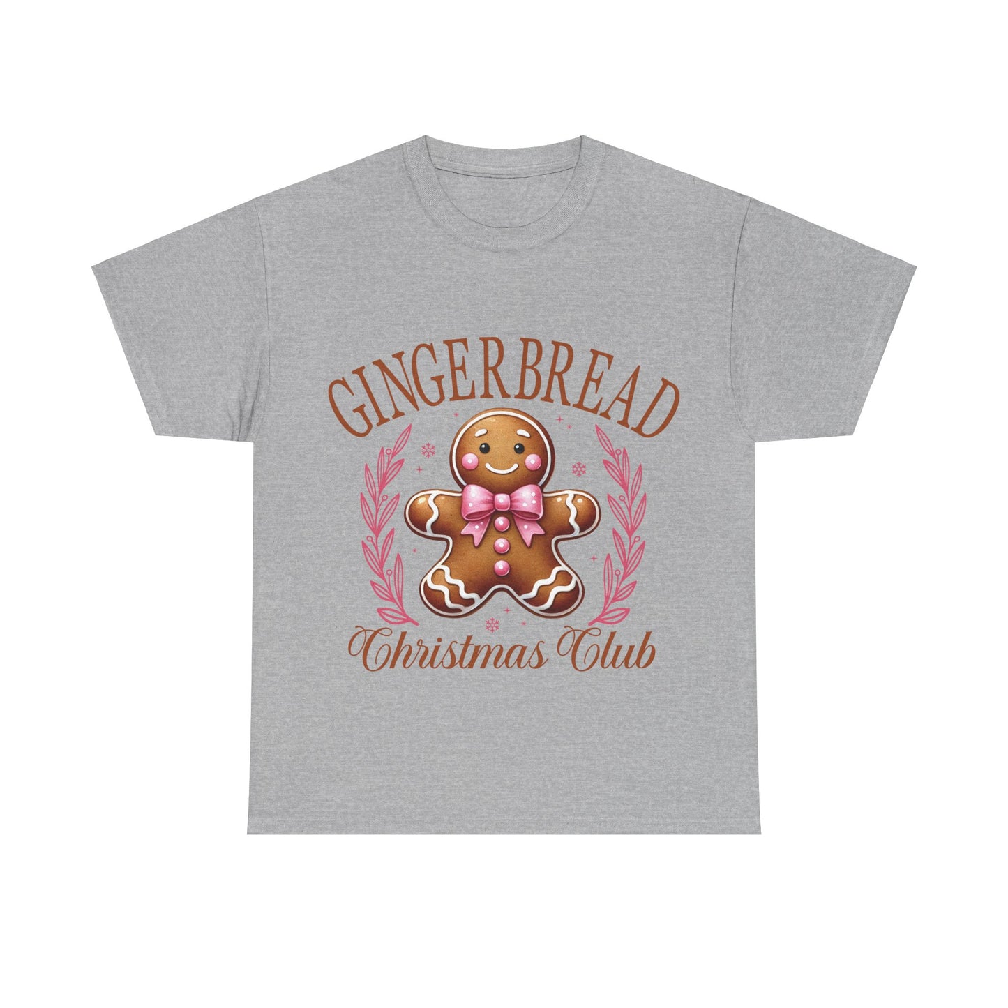 Gingerbread Club Unisex Heavy Cotton Tee – Perfect for Holiday Cheer!