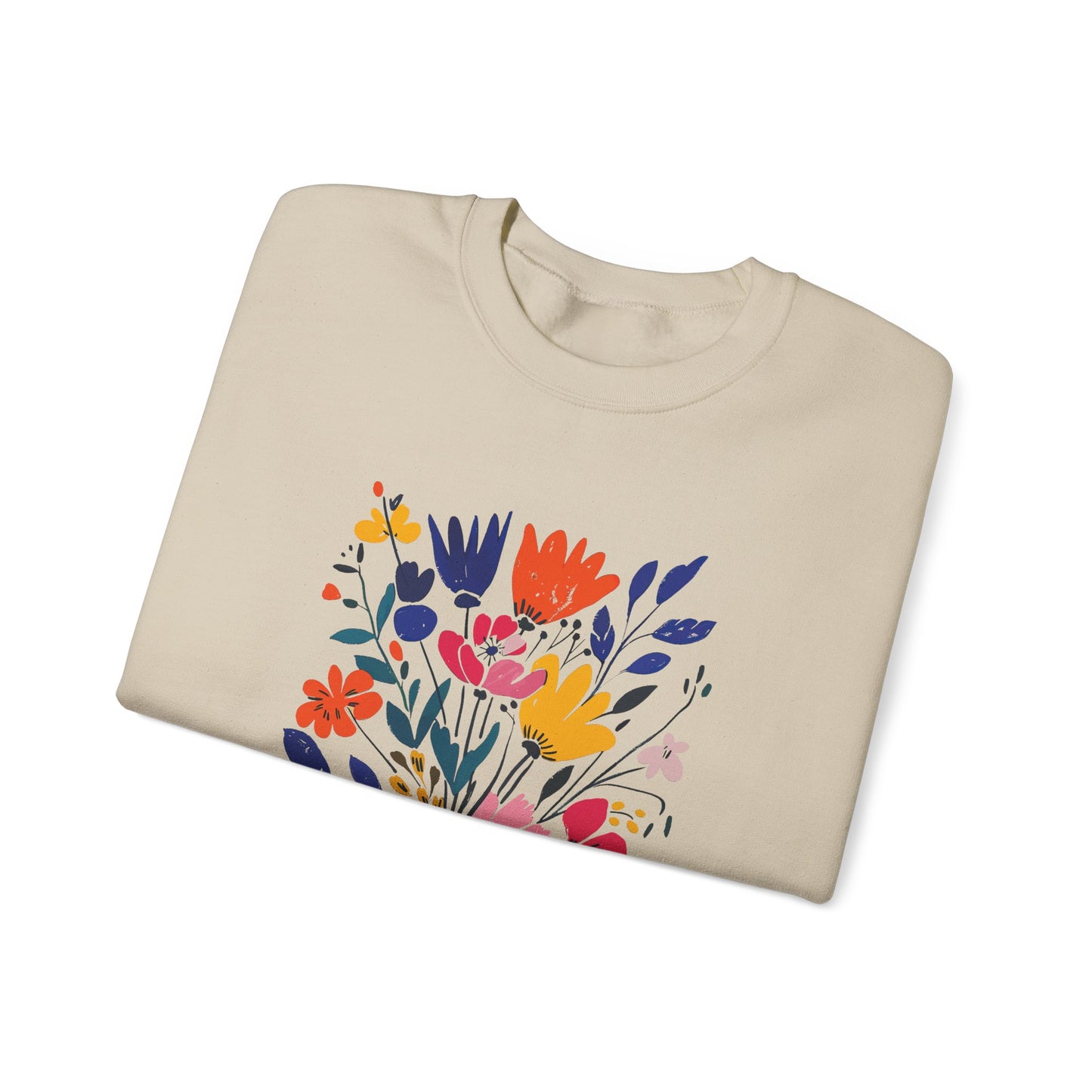 Artistic Floral Sweatshirt – Unisex Heavy Blend™ Crewneck