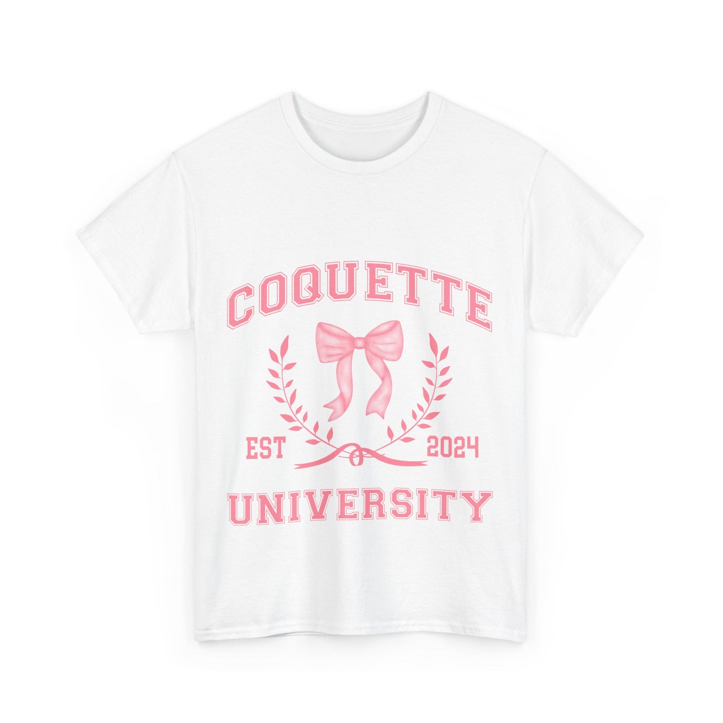 Coquette University Heavy Cotton Tee - Stylish College Shirt for Students