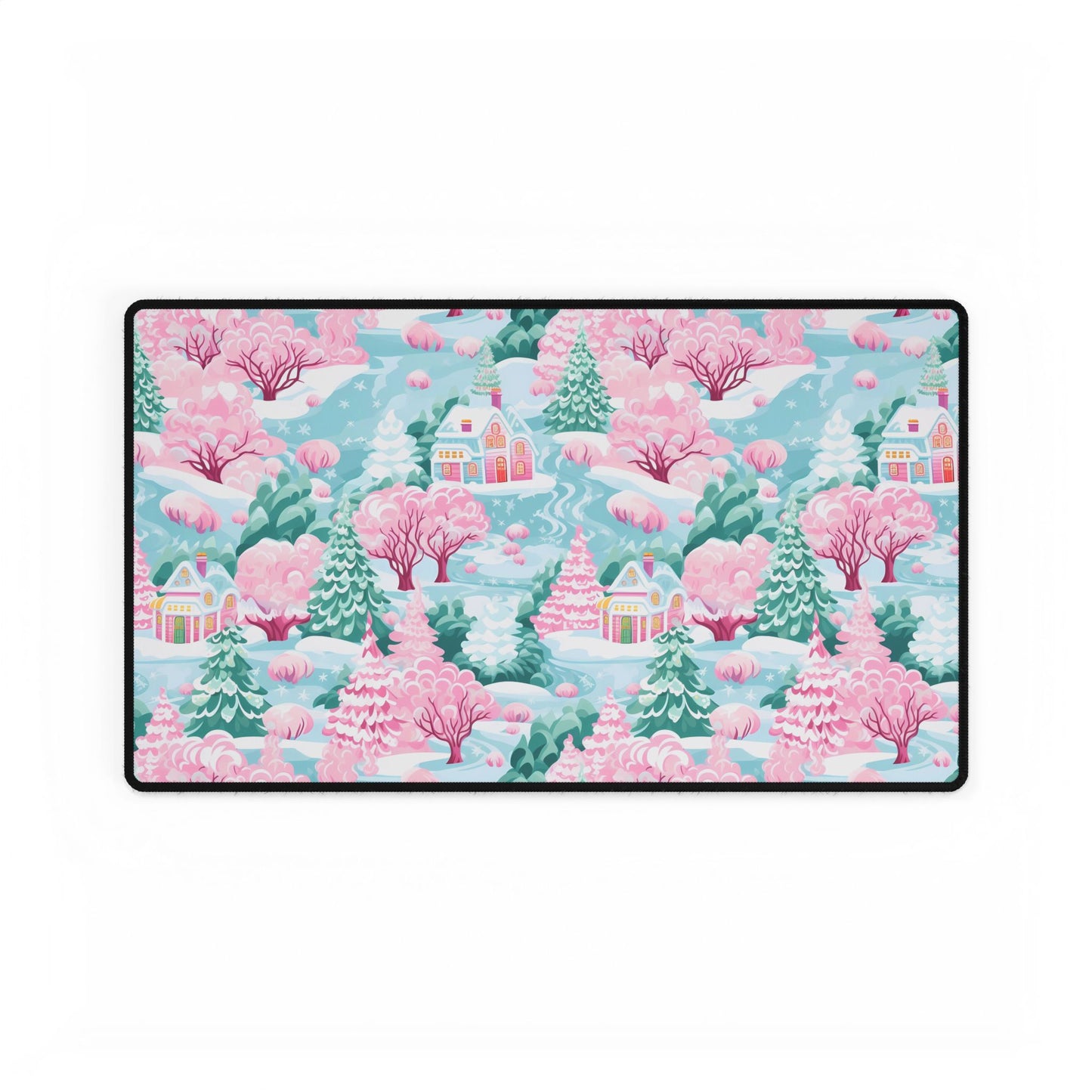 Desk Mats Christmas Village pattern