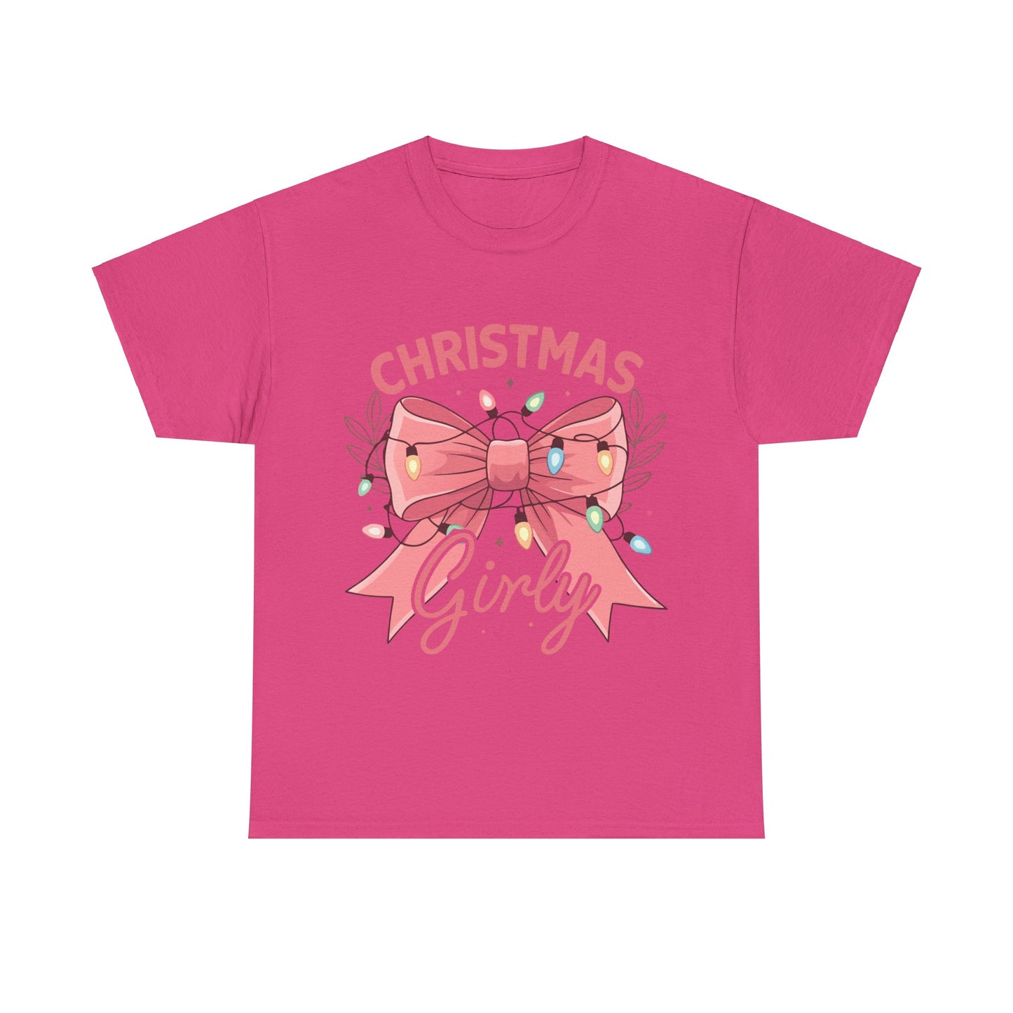 Cute Christmas Bow Unisex Heavy Cotton Tee