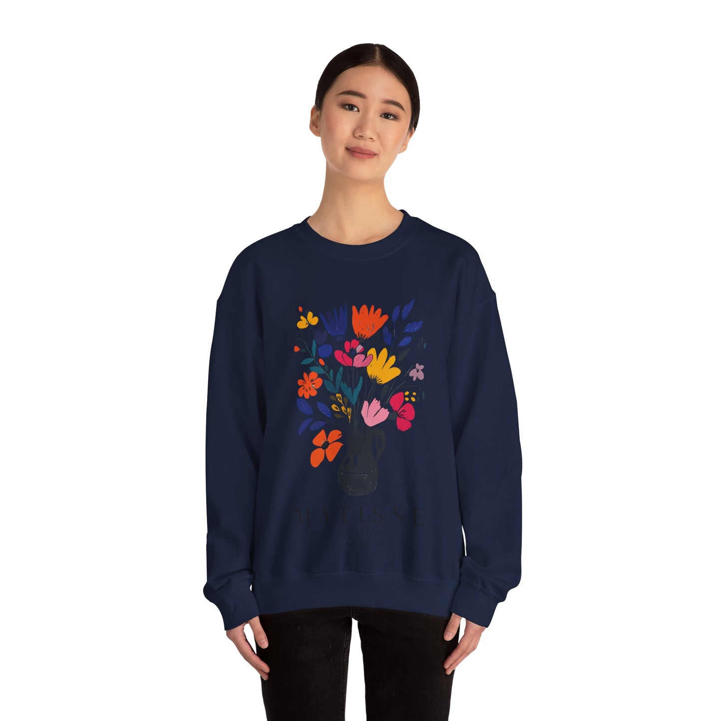 Artistic Floral Sweatshirt – Unisex Heavy Blend™ Crewneck