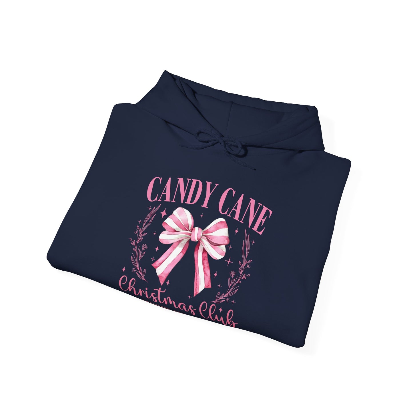 Candy Cane Christmas Club Hoodie | Unisex Heavy Blend Sweatshirt for Holiday Cheer