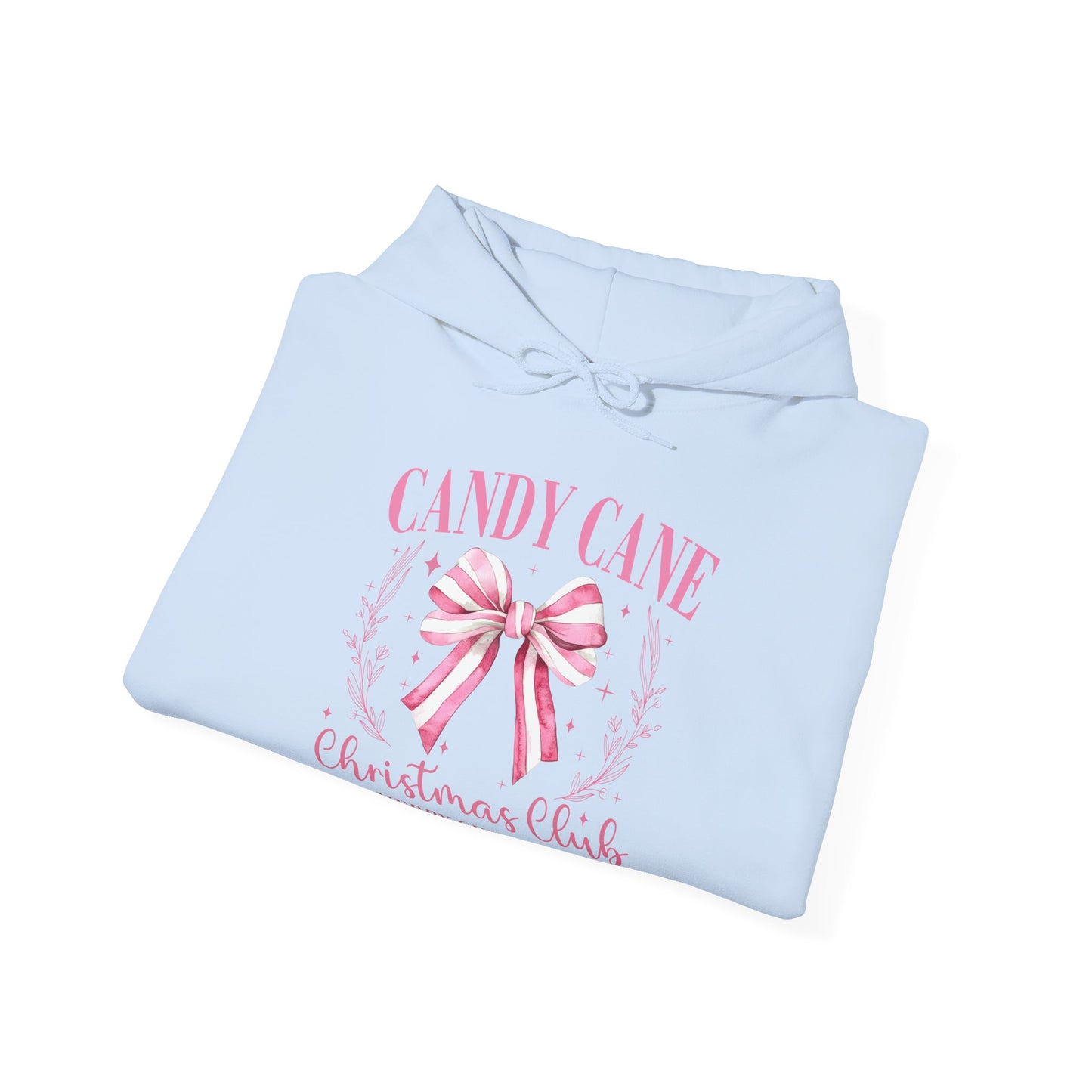 Candy Cane Christmas Club Hoodie | Unisex Heavy Blend Sweatshirt for Holiday Cheer