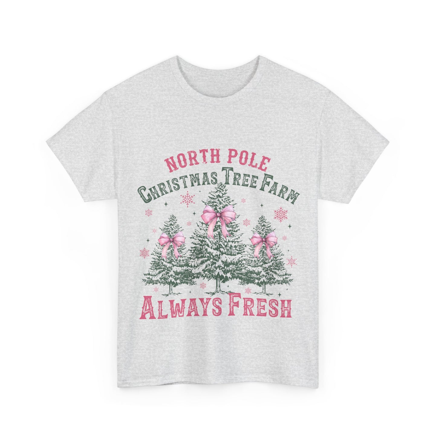 North Pole Christmas Tree Farm Unisex Heavy Cotton Tee – Always Fresh Holiday Shirt