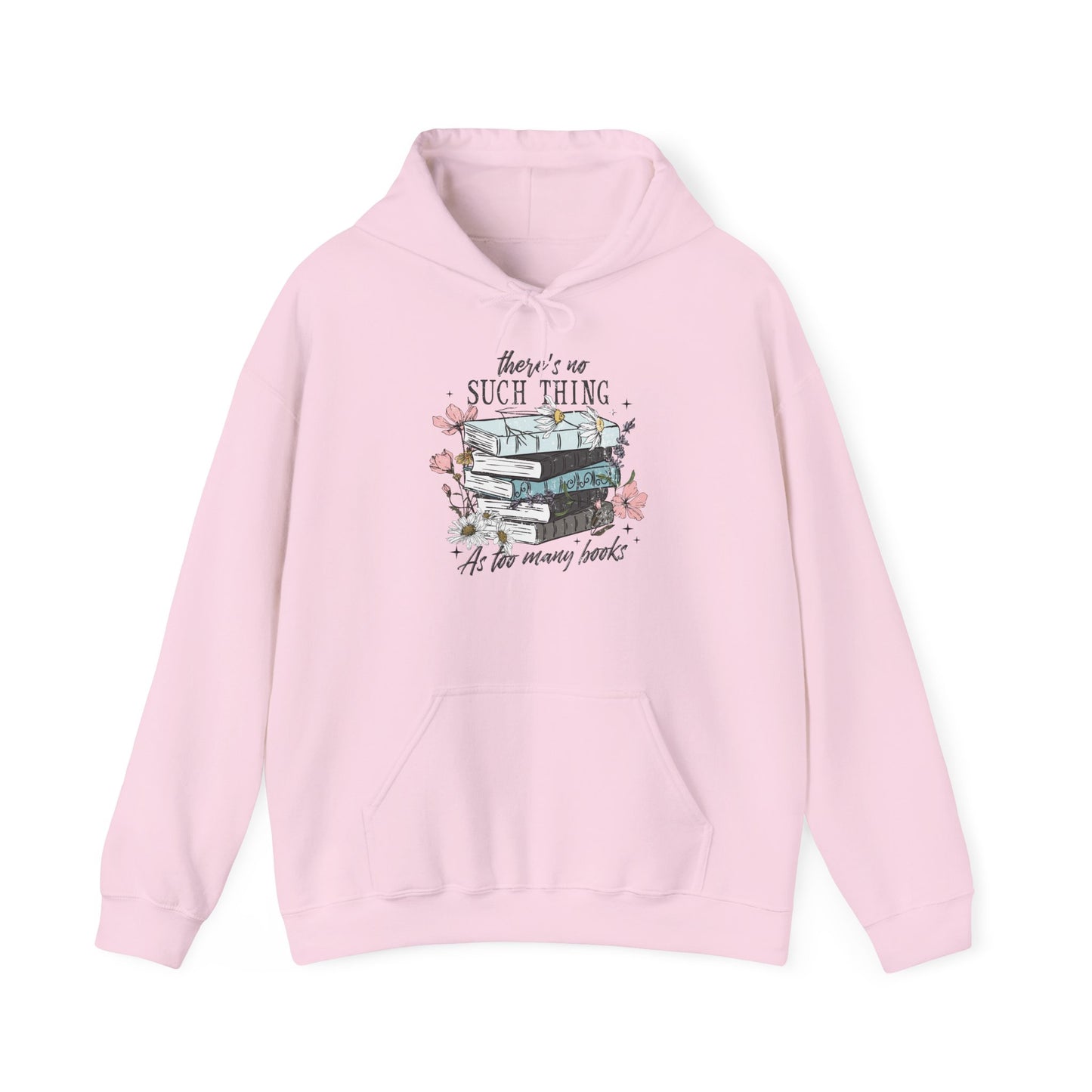 Cozy Book Lover's Hoodie - Unisex Heavy Blend Sweatshirt with Floral Book Design