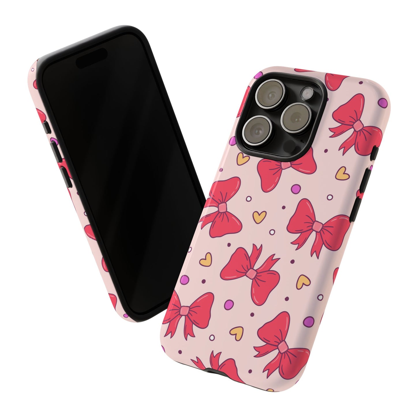 Cute Bow Pattern Phone Case - Tough Cases for Stylish Protection