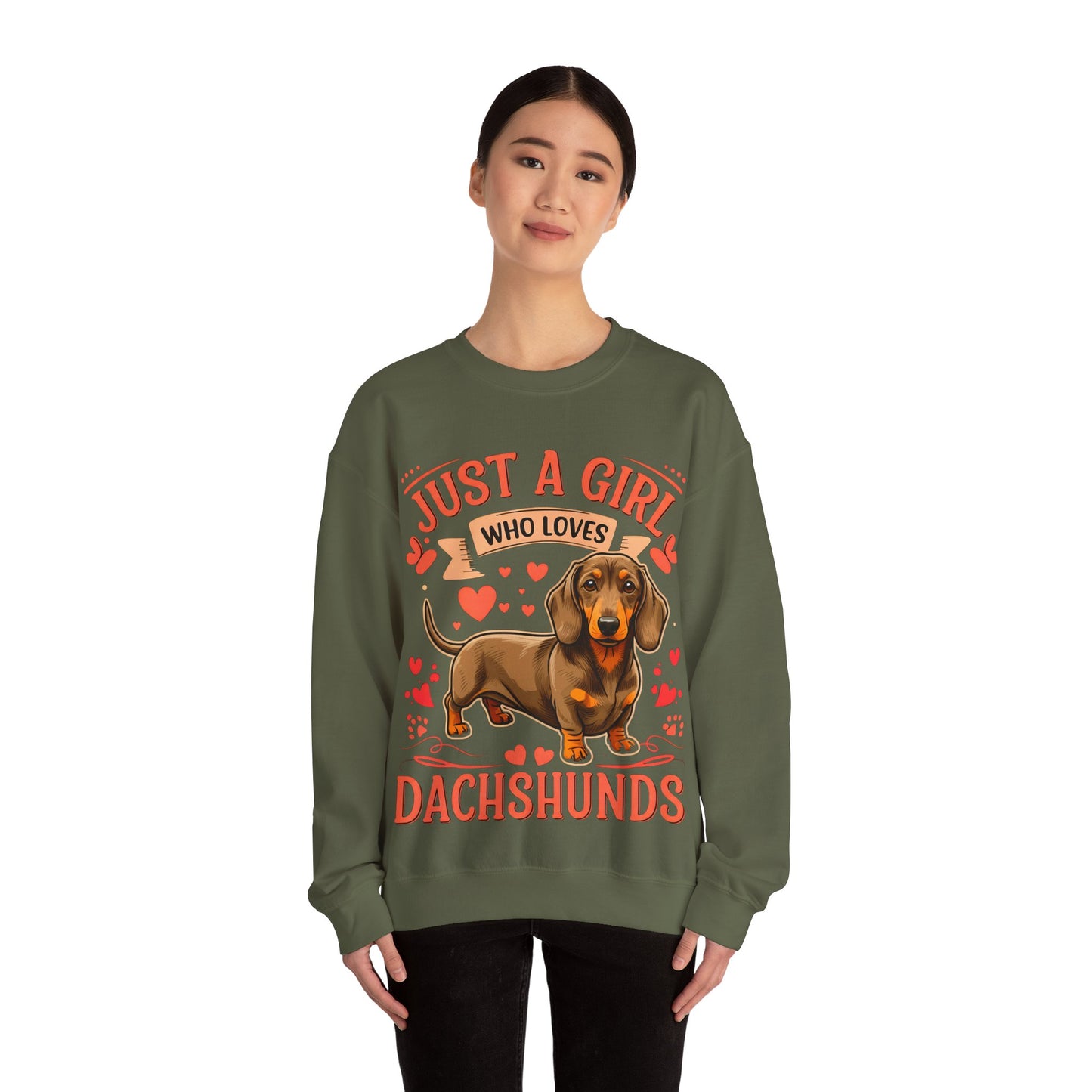 Dachshund Lover Sweatshirt - Just a Girl Who Loves Dachshunds