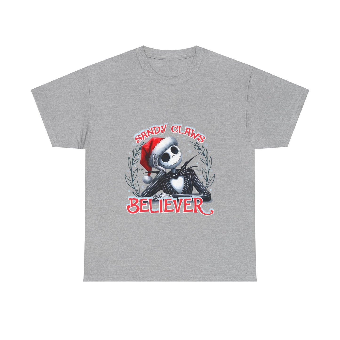 Unisex Heavy Cotton Tee - Sandy Claws Believer Holiday T-Shirt