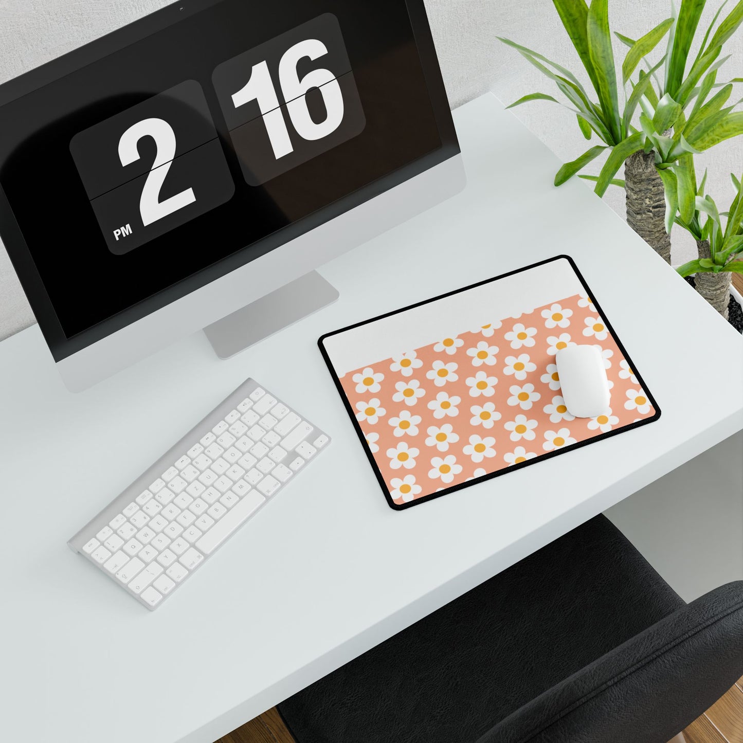 Desk Mats Floral Peach