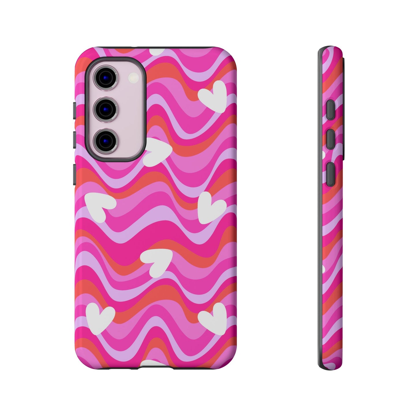 Colorful Heart Pattern Phone Case - Tough Cases