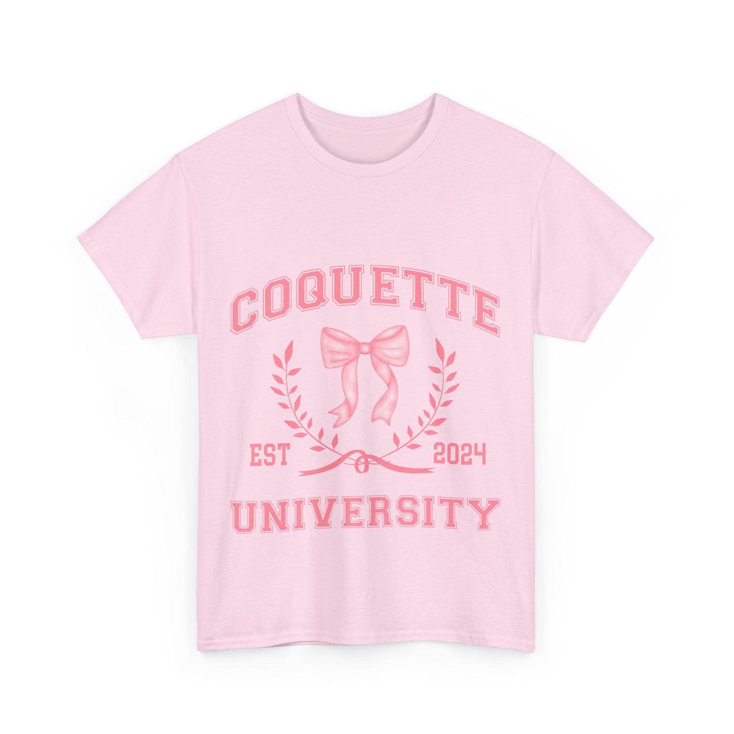 Coquette University Heavy Cotton Tee - Stylish College Shirt for Students