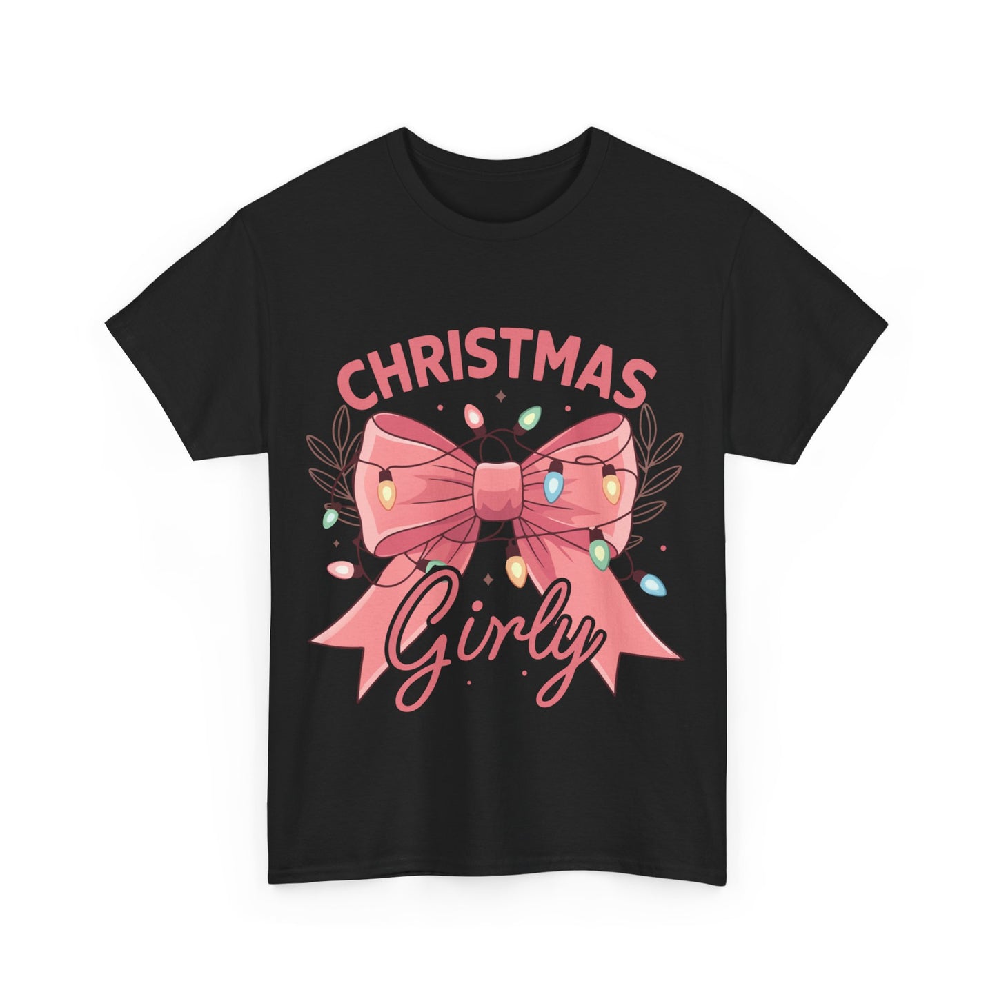 Cute Christmas Bow Unisex Heavy Cotton Tee