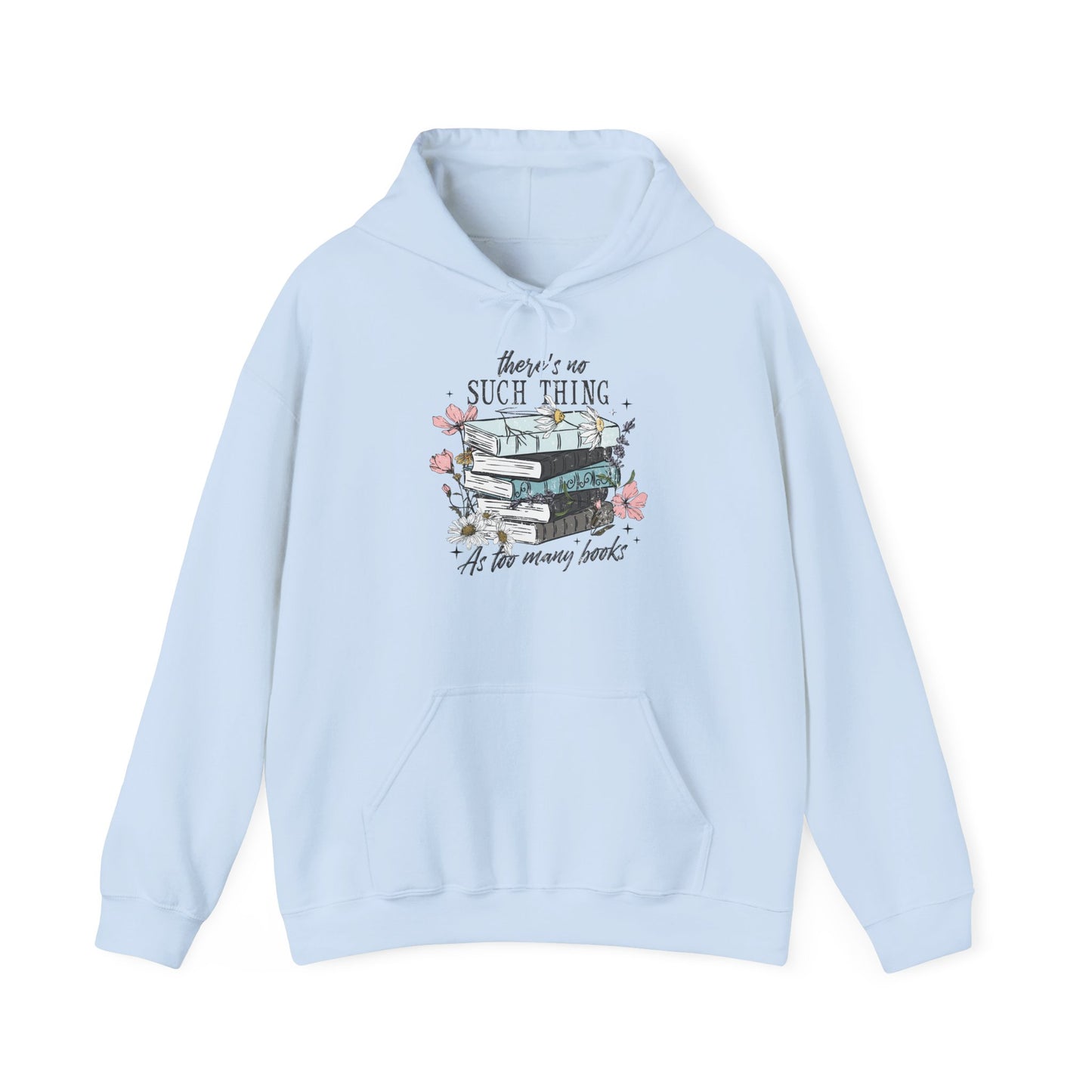 Cozy Book Lover's Hoodie - Unisex Heavy Blend Sweatshirt with Floral Book Design