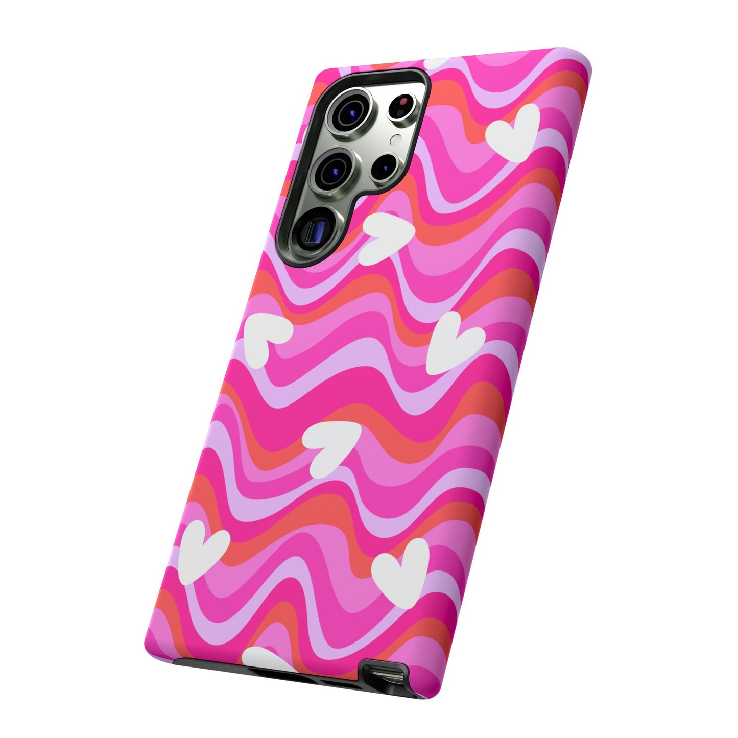 Colorful Heart Pattern Phone Case - Tough Cases