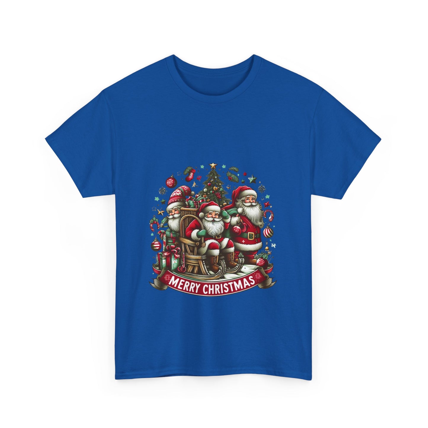 Merry Christmas Unisex Heavy Cotton Tee - Festive Holiday Shirt