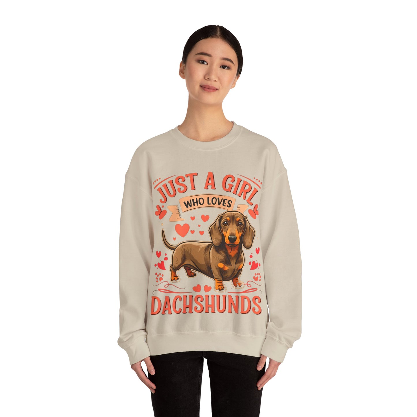 Dachshund Lover Sweatshirt - Just a Girl Who Loves Dachshunds